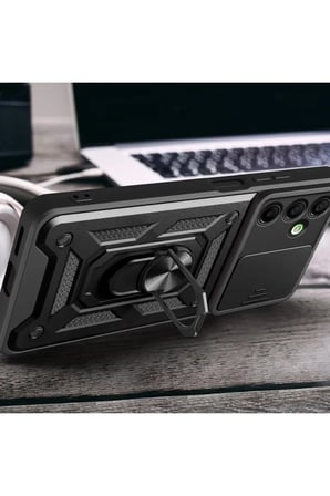 Newface Samsung Galaxy A36 Kılıf Pars Lens Yüzüklü Silikon - Yeşil