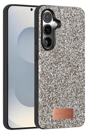 Onegif Samsung Galaxy S25 Bright Simli Kapak - Gümüş