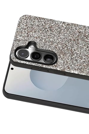 Onegif Samsung Galaxy S25 Plus Bright Simli Kapak - Gümüş