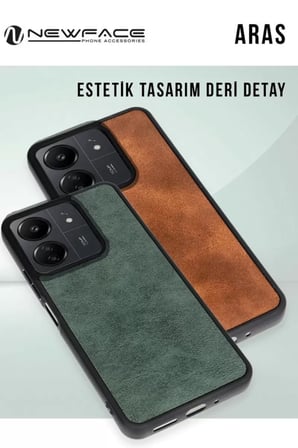 Newface Samsung Galaxy A26 Kılıf Aras Deri Kapak - Koyu Yeşil