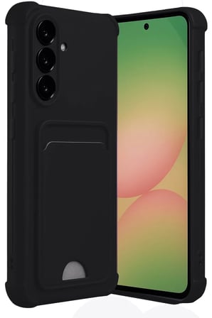 Newface Samsung Galaxy A56 Kılıf Kelvin Kartvizitli Silikon - Siyah