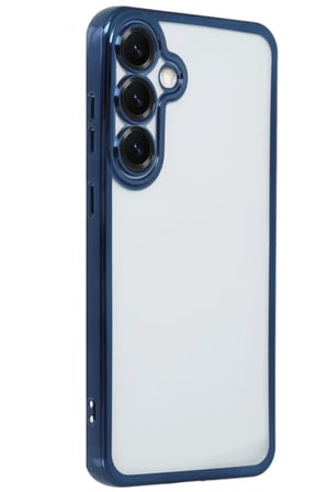 Newface Samsung Galaxy S25 Kılıf Razer Lensli Silikon - Lacivert