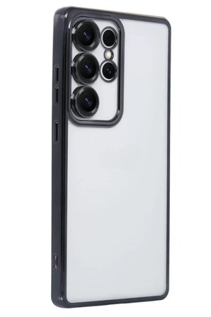 Newface Samsung Galaxy S25 Ultra Kılıf Razer Lensli Silikon - Siyah