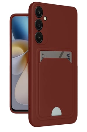 Newface Samsung Galaxy S24 FE Kılıf Kelvin Kartvizitli Silikon - Bordo