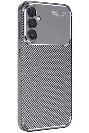 Newface Samsung Galaxy A16 5G Kılıf Auto Focus Karbon Kapak - Gri
