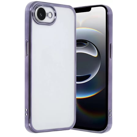 Newface Apple iPhone 16E Kılıf Razer Lensli Silikon - Mor