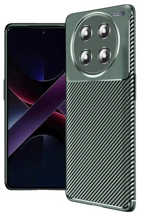 Newface Honor Magic 7 Lite Kılıf Auto Focus Karbon Kapak - Koyu Yeşil