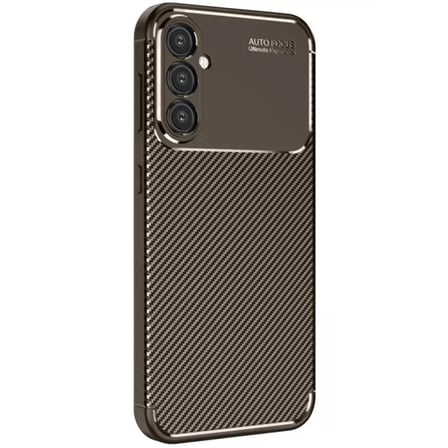 Newface Samsung Galaxy A26 Kılıf Auto Focus Karbon Kapak - Kahverengi