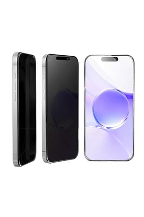 Newface Apple iPhone 16 Bilvis 5in1 5D Magic Hayalet Cam Ekran Koruyucu - Siyah