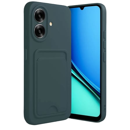 Newface Realme Note 60 Kelvin Kartvizitli Silikon - Koyu Yeşil