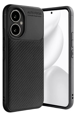 Newface Honor 400 Kılıf Auto Focus Karbon Kapak - Siyah