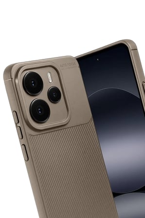 Newface Xiaomi Note 14 5G Auto Focus Karbon Kapak - Kahverengi