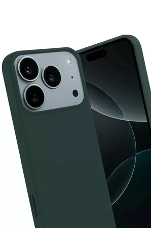 Newface Apple iPhone 17 Pro Max First Silikon - Koyu Yeşil