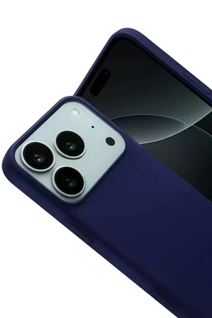 Newface Apple iPhone 17 Pro Nano içi Kadife Silikon - Lacivert