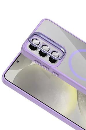 Joko Samsung Galaxy S24 FE Remim Lensli Magsafe Standlı Kapak - Lila