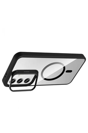 Joko Samsung Galaxy S24 FE Remim Lensli Magsafe Standlı Kapak - Siyah