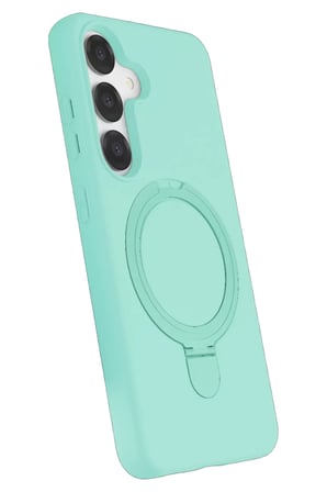 Newface Samsung Galaxy S25 Regal Magsafe Standlı Kapak - Su Yeşili