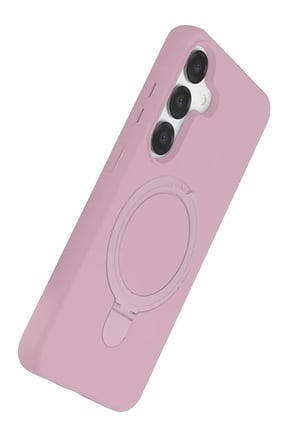 Newface Samsung Galaxy S25 Regal Magsafe Standlı Kapak - Açık Pembe