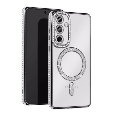 Newface Samsung Galaxy A16 5G Joke Simli Magneticsafe Kılıf - Gümüş