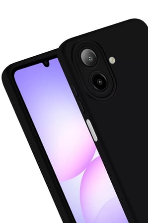 Newface Samsung Galaxy A07 4G Nano içi Kadife Silikon - Siyah