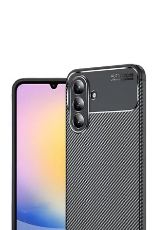 Newface Samsung Galaxy S25 FE Auto Focus Karbon Kapak - Siyah