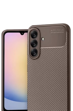 Newface Samsung Galaxy A17 5G Auto Focus Karbon Kapak - Kahverengi