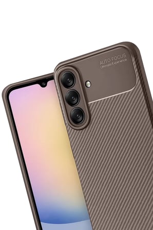Newface Samsung Galaxy A17 5G Auto Focus Karbon Kapak - Kahverengi