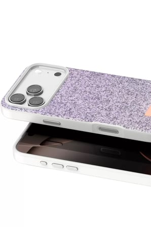 Onegif Apple iPhone 17 Pro Max Bright Simli Kapak - Lila