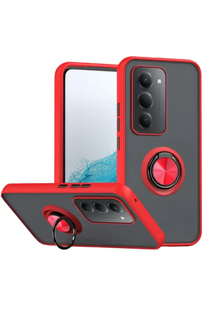 Newface Xiaomi Redmi 15 4G Montreal Yüzüklü Silikon Kapak - Kırmızı
