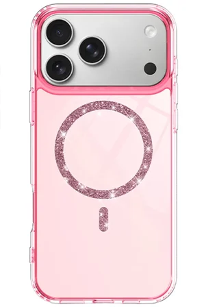 Newface Apple iPhone 17 Pro Max Live Diamond Magsafe Kapak - Pembe
