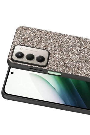 Onegif Xiaomi Redmi 15 4G Bright Simli Kapak - Gümüş