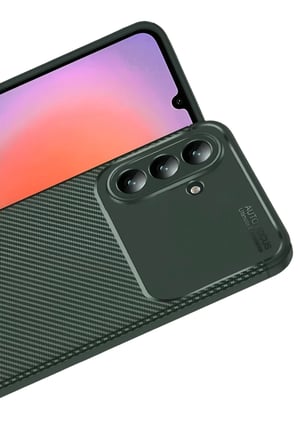 Newface Samsung Galaxy A37 5G Auto Focus Karbon Kapak - Koyu Yeşil