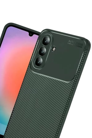 Newface Samsung Galaxy A37 5G Auto Focus Karbon Kapak - Koyu Yeşil