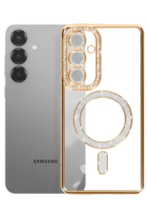 Newface Samsung Galaxy A37 5G Joke Simli Magneticsafe Kılıf - Gold