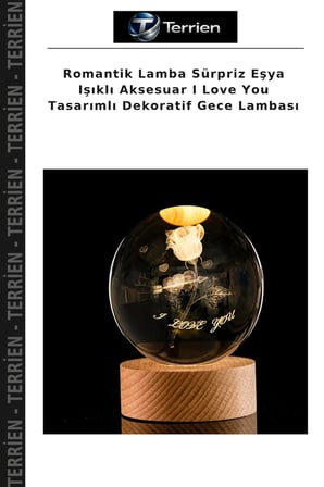 Romantik Lamba Sürpriz Eşya Işıklı Aksesuar I Love You Tasarımlı Dekoratif Gece Lambası