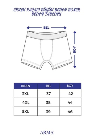 Premium Büyük Beden Erkek Paçalı Külot Boxer 2'li Paket Beyaz Yetişkin Penye Günlük