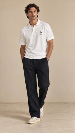 Polo Yaka Düğmeli T-shirt