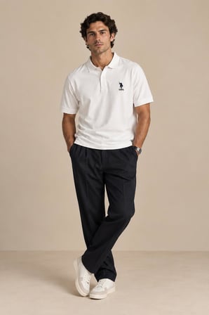 Polo Yaka Düğmeli T-shirt