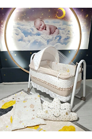 45x85 Portatif Sallanabilir Anne Yanı Beşik ve Bebek Uyku Seti (Birlikte)