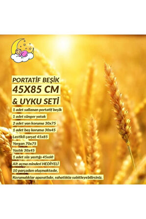45x85 Portatif Sallanabilir Anne Yanı Beşik ve Bebek Uyku Seti (Birlikte)