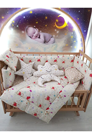 60x120 Bebek Uyku Seti - Cibinliksiz - Ayıcık Desenli (MOBİLYA BEŞİK HARİÇ)