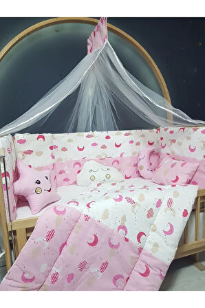 Kız Bebek Uyku Seti 60x120 - Cibinlikli ve Aparatlı