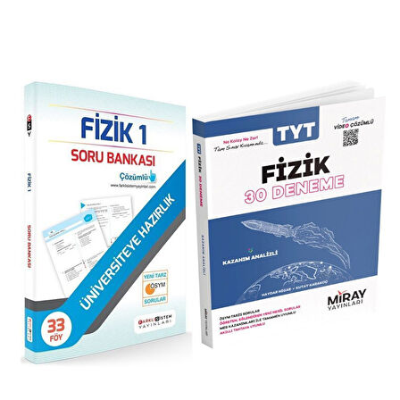 Farklı Sistem TYT Fizik Soru Bankası ve Miray Deneme Seti 2 Kitap