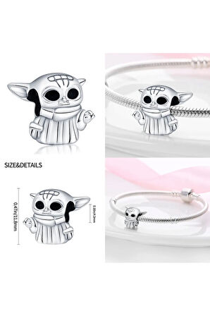 Usta Yoda Star Wars Charm 925 Ayar Gümüş