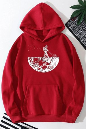 Unisex Uzay Temalı Sweatshirt