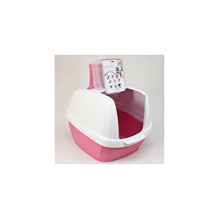 Imac Maddy Junior Üstü Açılır Kapalı Kedi Tuvaleti Pembe 57X43X41 cm