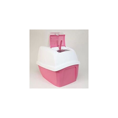 Imac Maddy Junior Üstü Açılır Kapalı Kedi Tuvaleti Pembe 57X43X41 cm