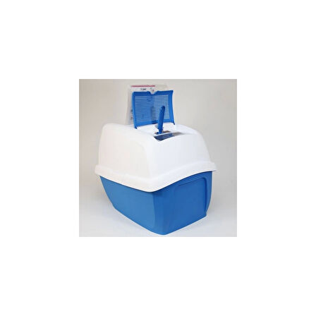 Imac Maddy Junior Üstü Açılır Kapalı Kedi Tuvaleti Mavi 57X43X41 cm