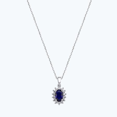 Altın Üçlü Mavi Taşlı Oval Set