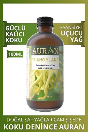 Ylang Ylang Saf Esansiyel Uçucu Yağ Buhurdanlık Yağı Difüzör Esansı Aromaterapi Ortam 100ml